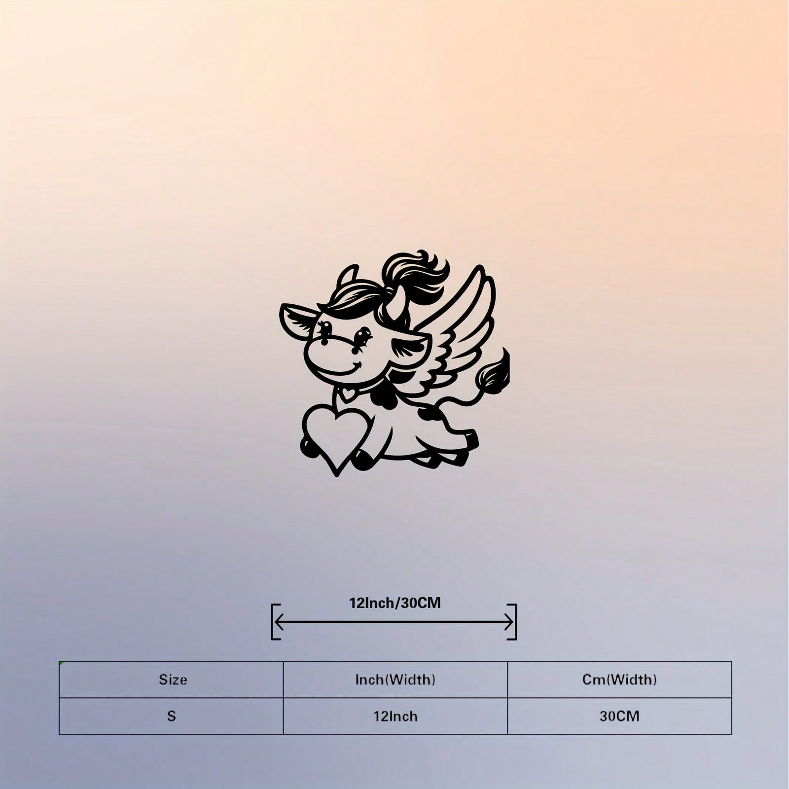 

Крилате Серце Бика Металеве Настінне Мистецтво Стійка до Іржі Залізна Скульптура Подарунок на День Святого Валентина різнокольоровий