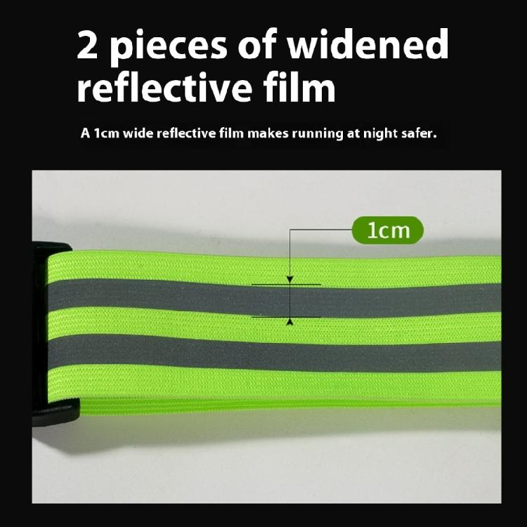 Multifunctional Reflective Sports Belt Elastic Fabric Texture Suitable for Hiking Cycling Phone Storage Solution