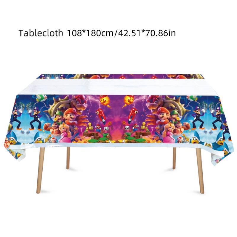 Mario Movie Kids Birthday Party Decoration Banner Tableware Supplies