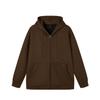 Women's Oversize Silver Fox Fur Hooded Zipper Sweatshirt, Thickened 500g for Autumn/Winter, Trendy Drop Shoulder Plus Velvet Jacket.