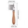 Dog And Cat Dematting Brush & Undercoat Rake, Professional Pet Dematting Comb With Wood Handle, Stainless Steel Deshedding Tool