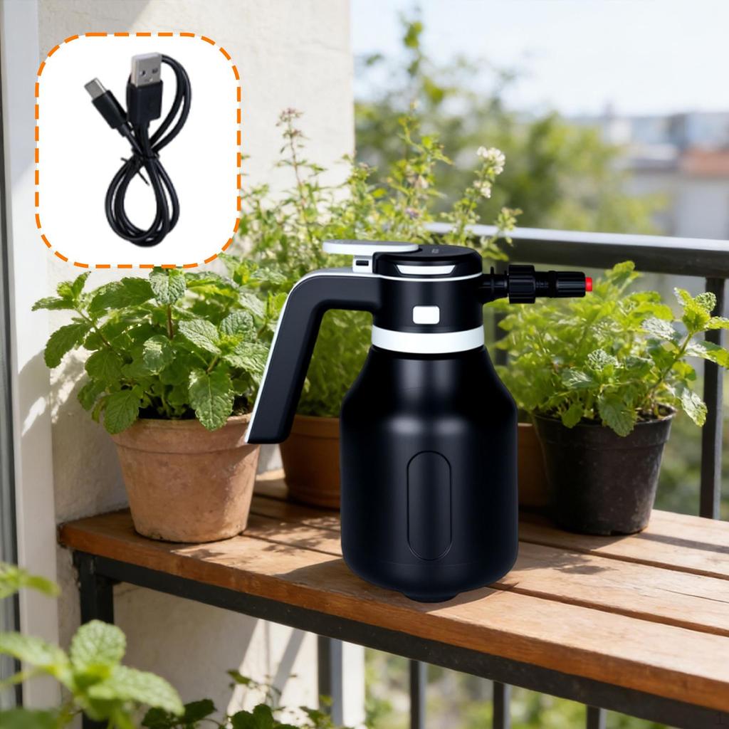 Electric Car Foam Sprayer Spray Bottle Cordless Portable 2000 ml Handheld for Washing