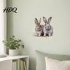 Easy Peel And Stick Wall Decor Cartoon Rabbit Sticker for Kids Room Waterproof PVC Bunny Decal Durable Art Bathroom Nursery Bedroom Living
