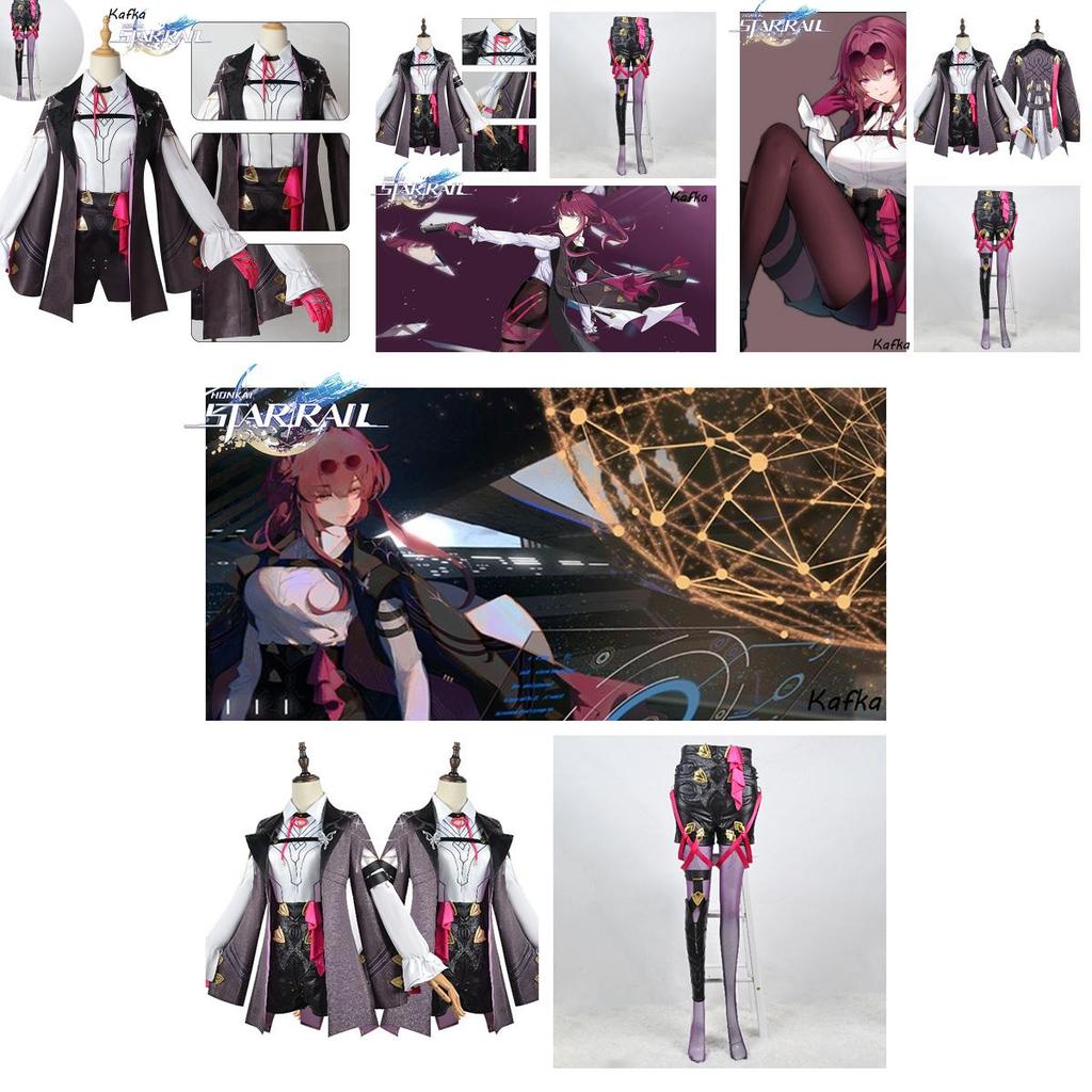 Honkai Star Rail Kafka Cosplay Costume Full Set For Women, Polyester Fabric Xs-xxxl