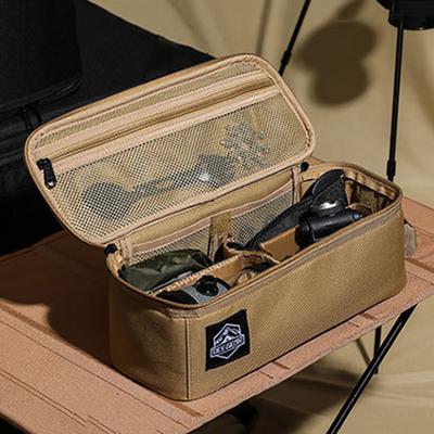 Outdoor Camping Storage Pouch Multipurpose Camping Hanging Organizer 900D Oxford Cloth Double Zipper for Travel Hiking BBQ