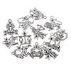 4x12PCs Antique 12 Zodiac Charms Pendant Jewelry Making Craft Antique silver