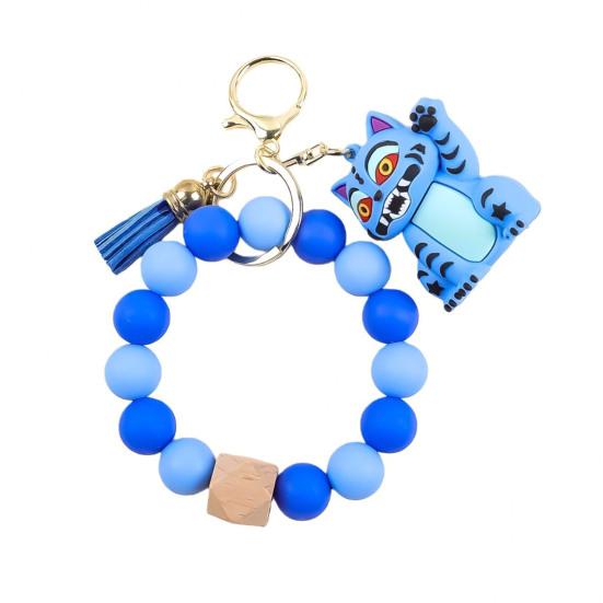 

Keychain Pendant Anime Doll Charm Beads Bracelet Key Chain Party Favor Keyring Bag Charm синий