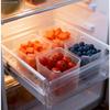 4 Stück durchsichtige Kühlschrank-Aufbewahrungsboxen - Lebensmittelechter Küchenorganizer für Obst, Gemüse, Knoblauch & Ingwer, Hält länger frisch
