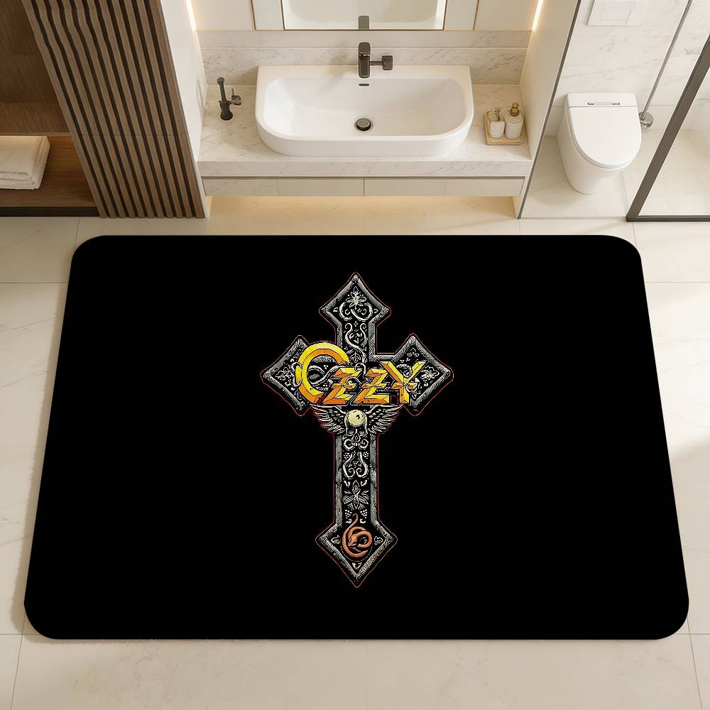 Rock O-OzzyS Osbourne Band Room Mats Cheaper Anti-slip Modern Living Room Balcony Printed Welcome Rug