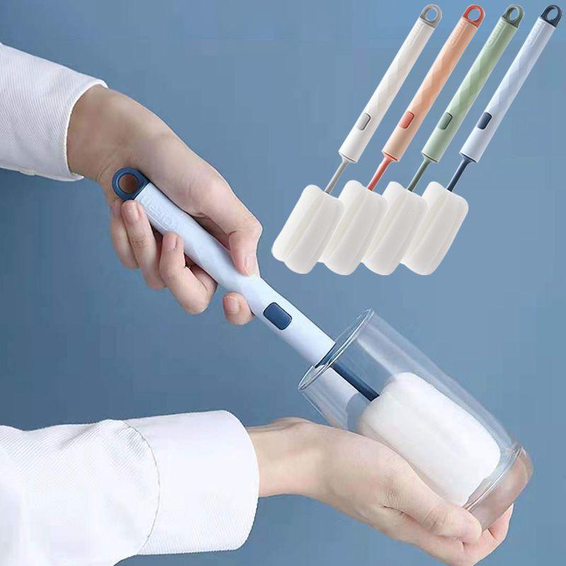 High-quality Long Handle Sponge Cleaning Brush For Mugs And Bottles Easy To Store