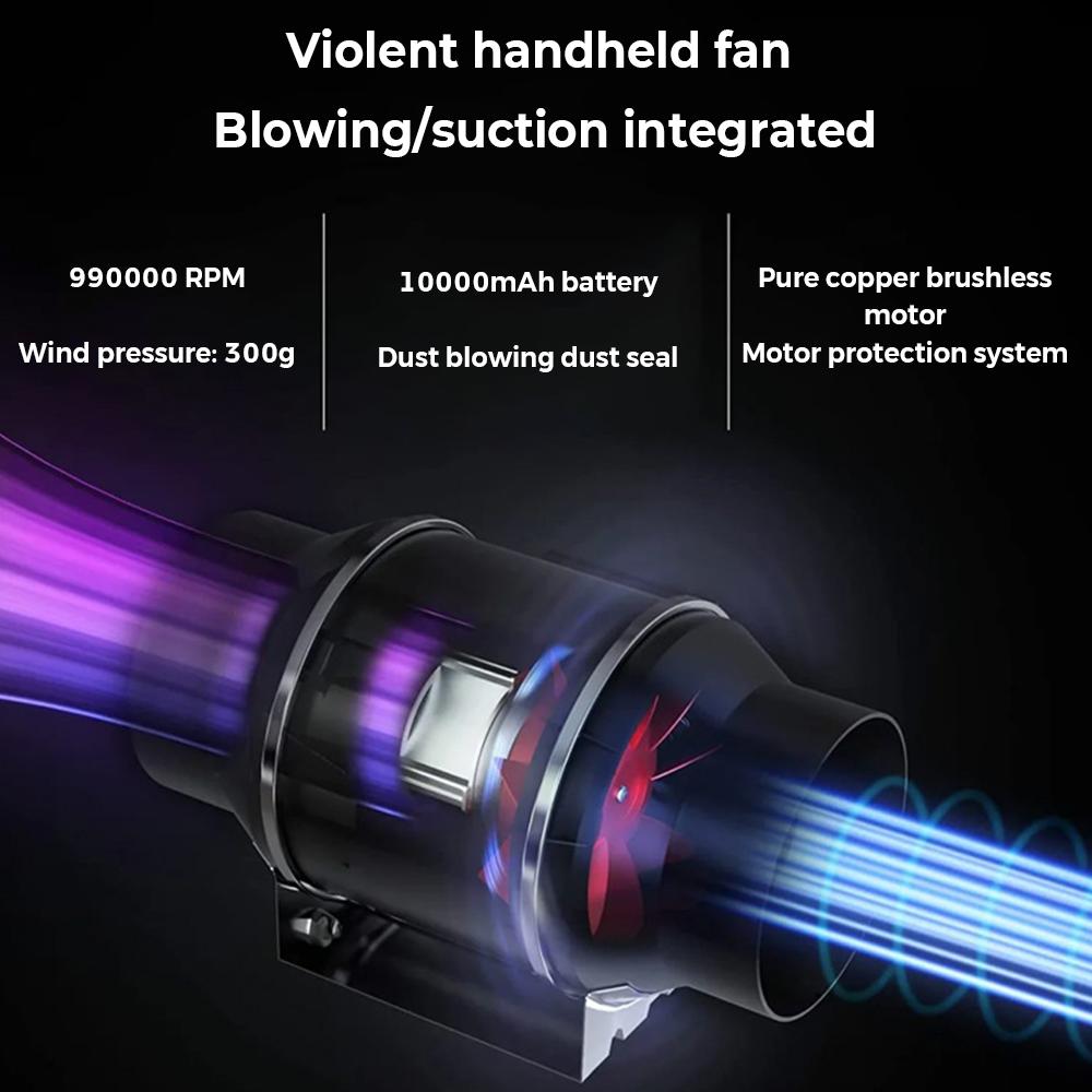 990000RPM Turbo Fan Jet Turbo Jet Blower Brushless Vacuum Cleaner Blower For PC/Keyboard/Home/Car Cleaning Air Duster Blower