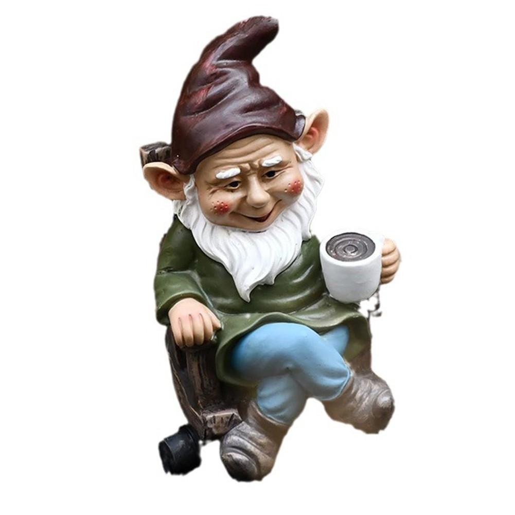 

Очаровательный дизайн Гном Смола Украшение Гном Кресло-качалка