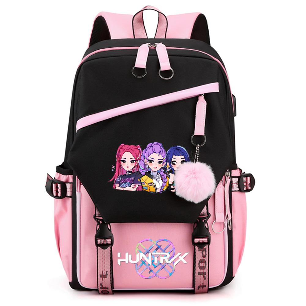 Sac à dos grande capacité imprimé Chasseurs de Démons Anime Kpop pour Adolescent Étudiant Fille Garçon Retour à l'École Sac à Livres Cadeau Enfant Femmes Sac de Voyage Imperméable