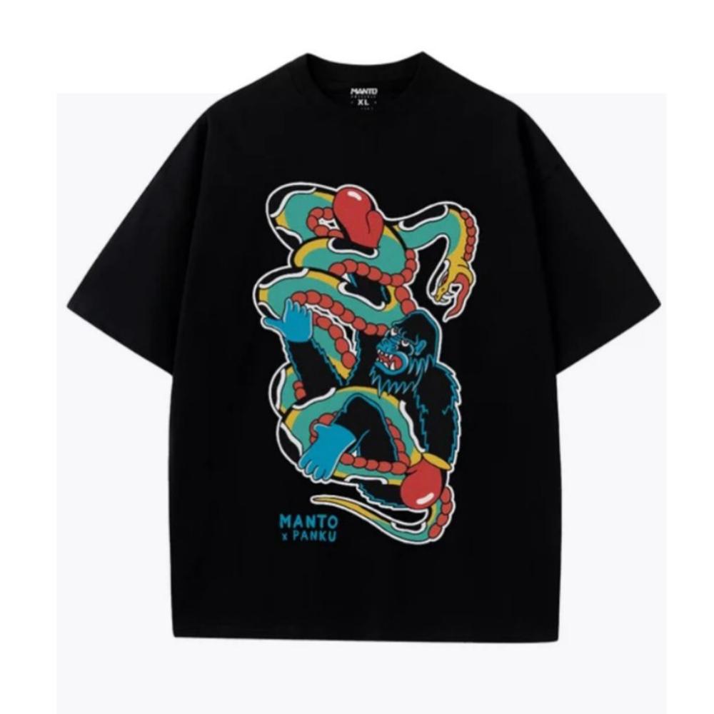 Neues High-End Herren Baumwoll Box-T-Shirt Bedruckt Locker und Hübsch Nische Sommer Kurzarm Top