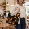 Vintage Melting Lamps Print Tote Bag Fashion Portable Daily Carry Handbag
