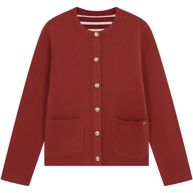 Tommy Hilfiger Women's Reversible Round Neck Knit Cardigan