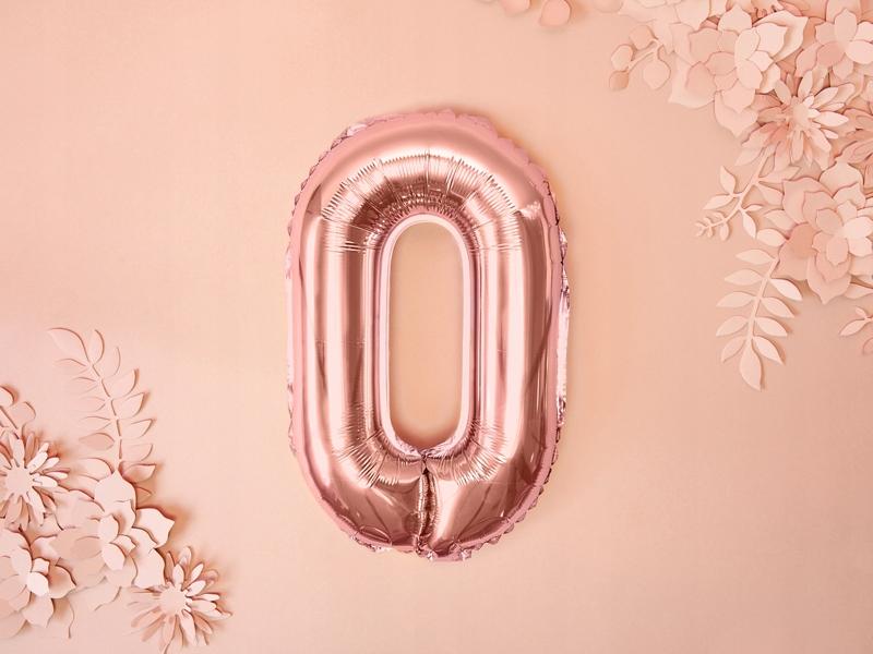 Foil Balloon Letter "O", 35Cm, Rose Gold 1pc