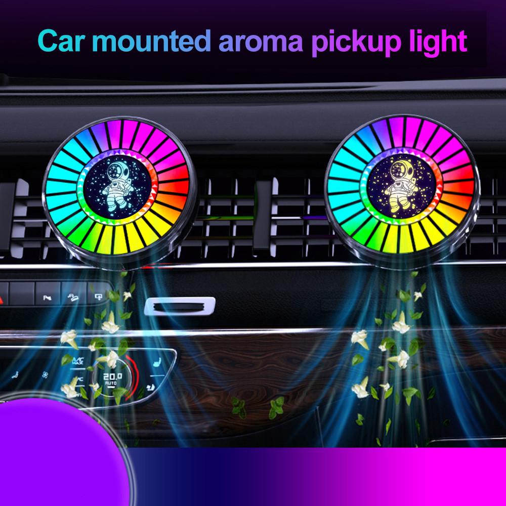 Smart Music Sync LED Car Air Freshener with Bluetooth App Astronaut Theme Decor