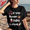 Kpop RaUnisex Boba Kdrama TShirt Kpop Lover cotton Shirt Asian Culture Tees Cute Aesthetic Unisex TShirt K Drama Enthusiast Tee
