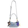 Coach Teri Logo Identification With Star Pendant Denim Shoulder Bag Women shoulder bag Light-Indigo CDY76-IMNIM