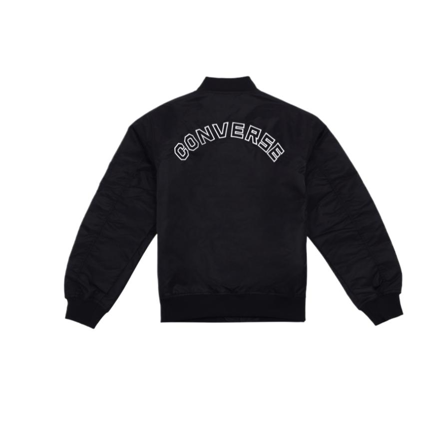 Converse Jackets Men's Black Baseball Collar Moderate Pilot MCH658-023