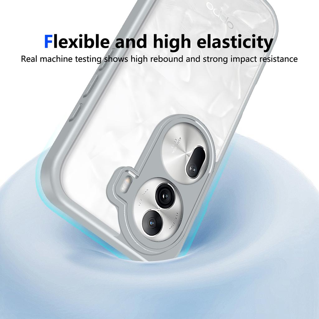 For Oppo Reno 11 CPH2599 Case Air Cushion Shockproof Silicone Bumper Clear Matte Back Cover Hard Phone Case for Oppo Reno11 5G