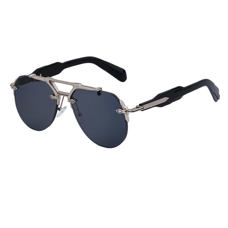 New Steampunk Style Frameless Sunglasses Men'S High-End Sunglasses Men'S Trendy Sunglasses