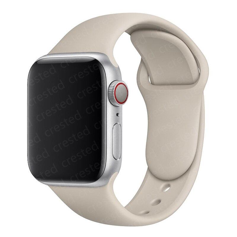 Silicone Strap For Watch Band 44mm 40mm 38mm 42mm Rubber Belt Wristband Bracelet iWatch1 2 3 4 5 Se 6 Band
