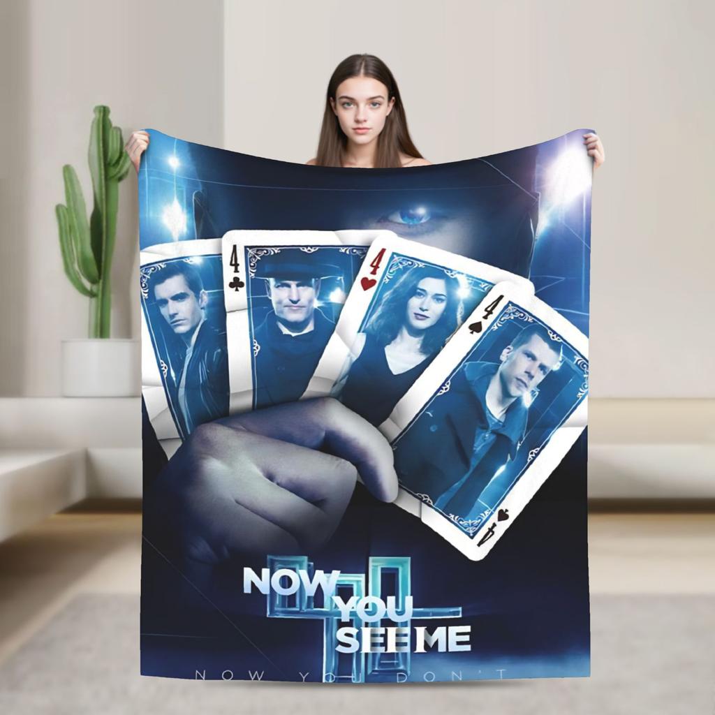 Now You See Me 3 Movie Blanket Quality Warm Soft Throw Blanket Winter Picnic Bedroom Graphic Bedspread