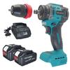 PATUOPRO 2 In 1 Cordless Electric Drill 10MM Chuck Brushless Screwdriver Rechargeable Driver Power Tool For Makita 18V Battery