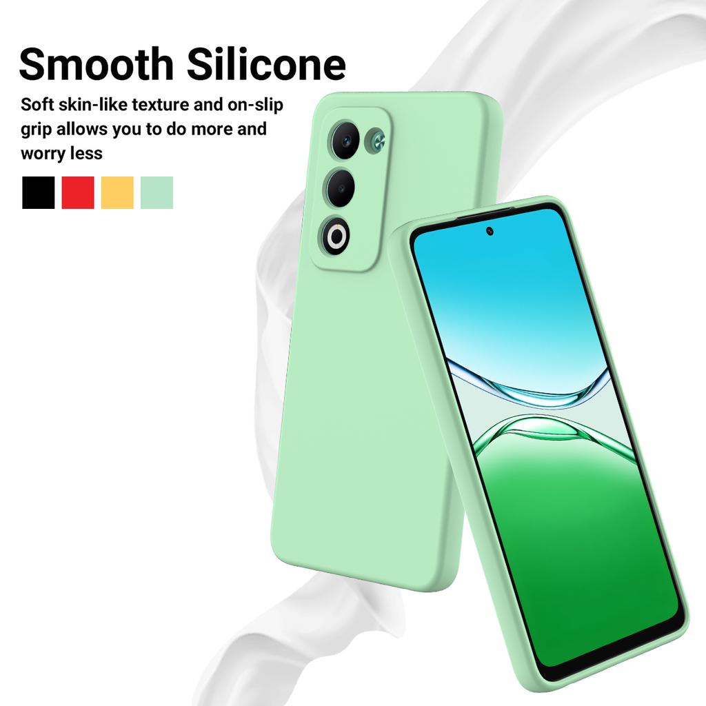 For Oppo A5i Pro 4G/A5m 4G Liquid Silicone Case Phone Back Cover with Hand Strap