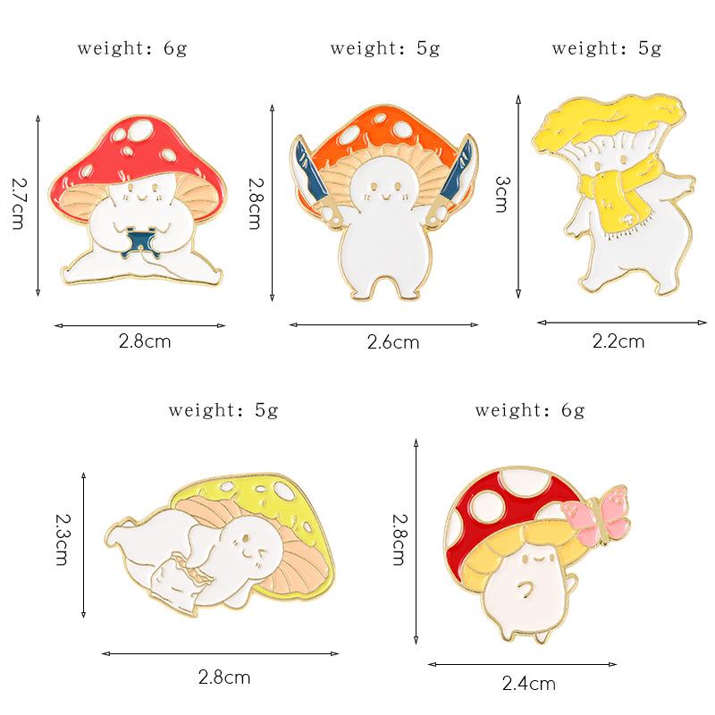 3-10Pcs Cartoon Brooch Set Christmas Frog Space Mushrooms Joker Black Cat Dog Enamel Pins Animal Lapel Badge Jewelry Wholesale