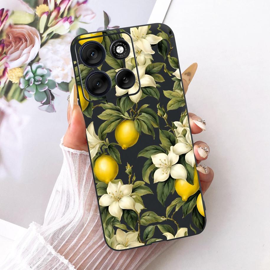 Coque Pour Motorola Moto G56 Housse 2025 Nouvelle Élégante Nœud Papillon Fleur Silicone Souple Coques de Téléphone Pour Motorola Moto G66Y G66J 5G Fundas