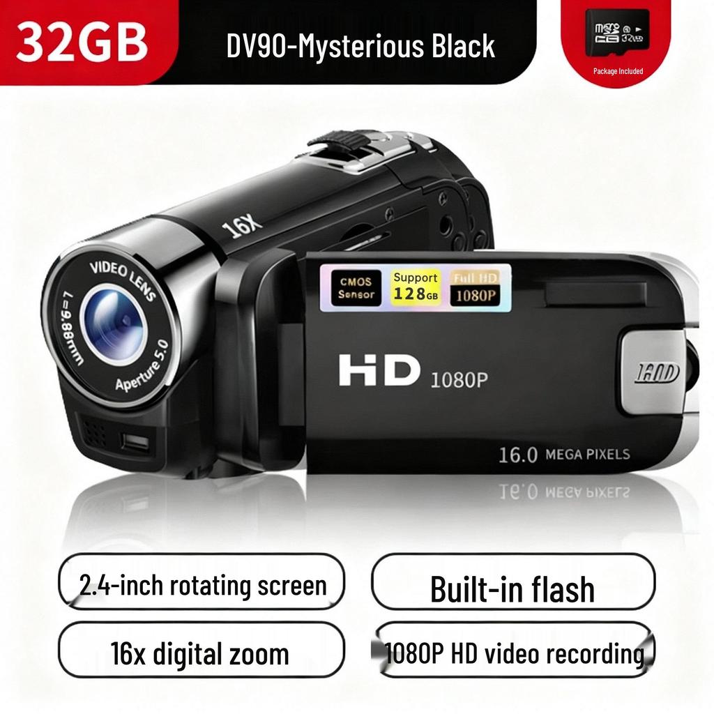 DV90 Digital Camera - 16MP HD Photo & Video Camcorder, Ideal Gift for Adults