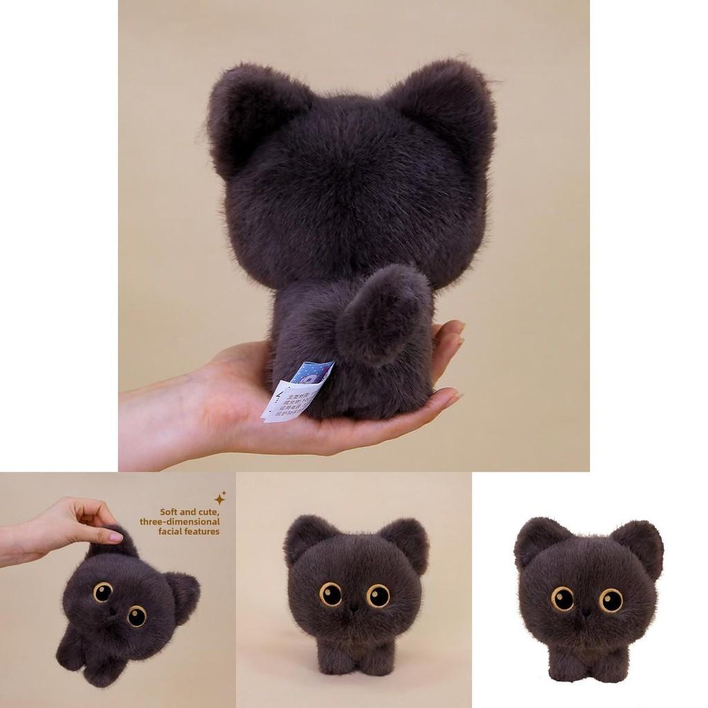 Black Cat Plush For Kids And Adults Super Soft Short Plush Sleep Companion