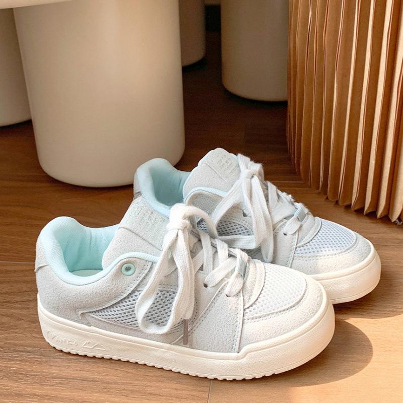 Casual Korean version of foreign trade niche board shoes 2025 spring new versatile platform white shoes breathable sports and leisure shoes