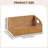 Imitation Rattan Basket Bathroom Vanity Tray Decorative PP Wicker for Organizing Office