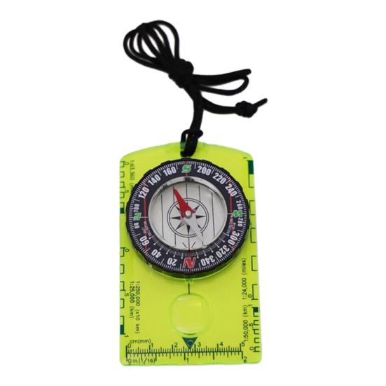 Outdoor-Kompass mit Lupe, Lineal, Skala, Multifunktional, Camping, Wandern, Rucksackreisen, Survival, Orientierungslauf-Kompass, Navigationswerkzeug