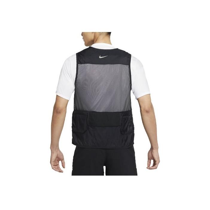 Nike Run Division Pinnacle Running Vest Black Metallic Silver Men DA1320-010