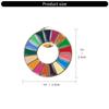 Creative Sustainable Development Goals Brooch Badge Banquet Scarf Pins United Nations SDGs Rainbow Pin Clothes Lapel