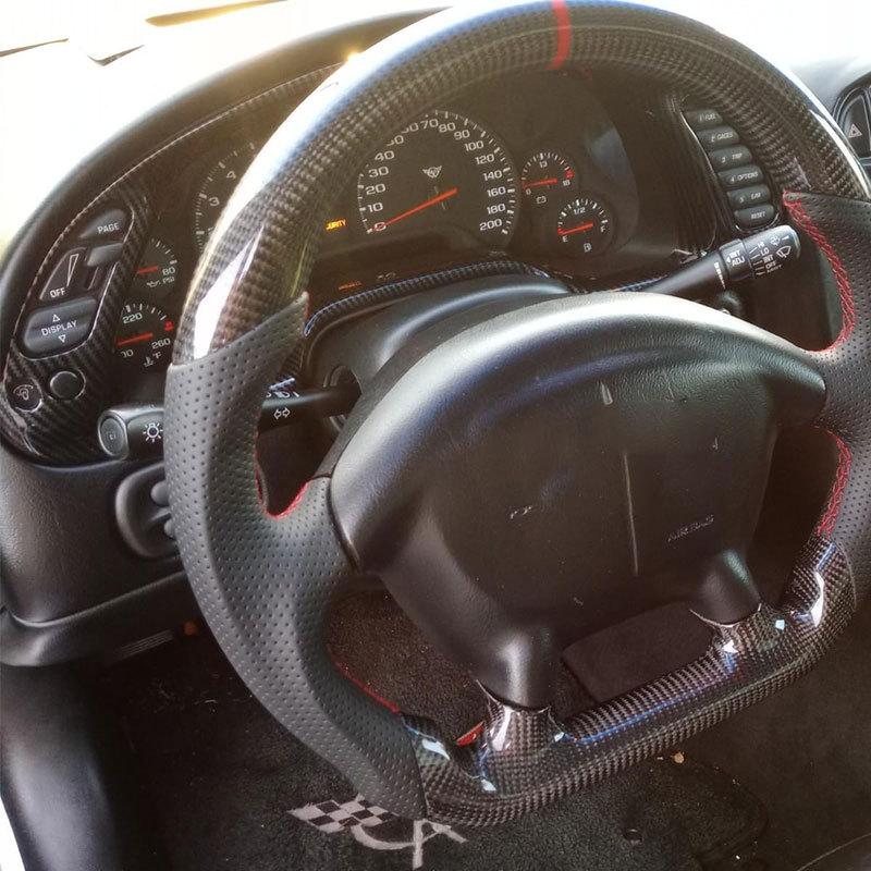 For Chevrolet Corvette C5 1998-2004 ABS Carbon fiber Car Dashboard decorative frame Cover Interior Car Accessories