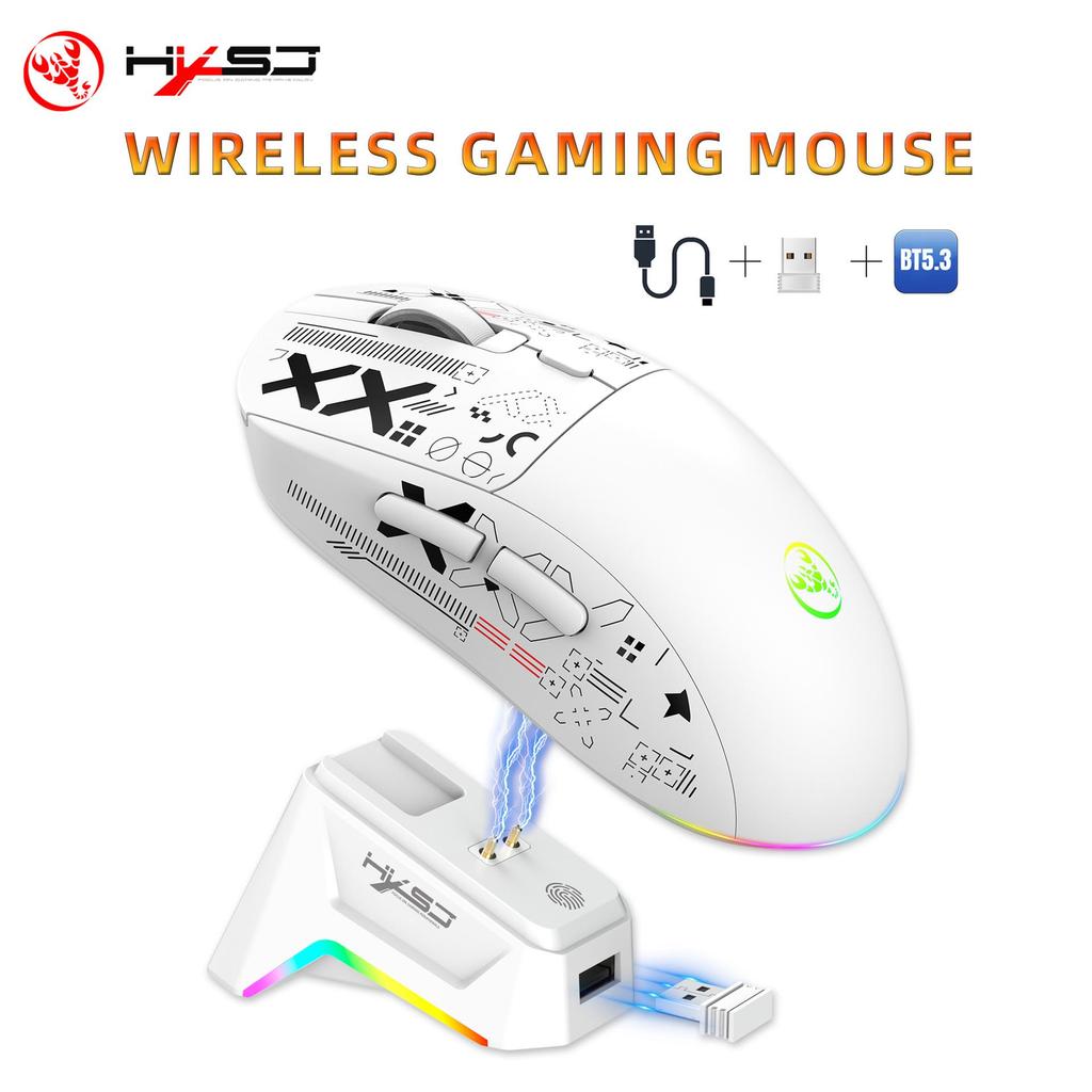 Ratón Gaming RGB Bluetooth 2.4G con Tres Modos y Batería de 650mAh