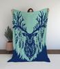 Deer Dreamcatcher Mosaic Crochet Blanket Pattern, Boho Stag Afghan, Woodland Pattern, Rustic Cabin Throw