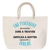 Beach Bag - PLANETEE - A Wonderful Psychiatrist - Rope Handle - Large Size - Cotton