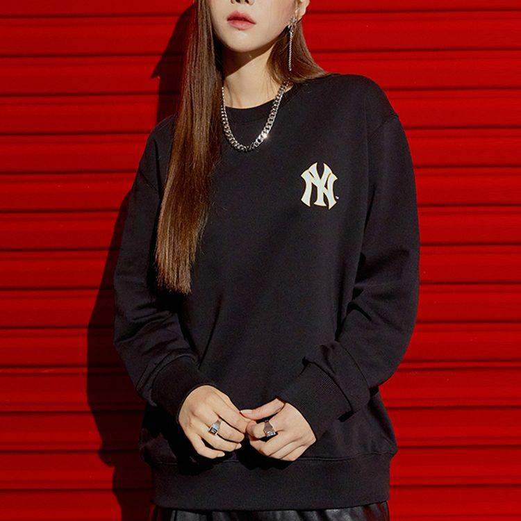 MLB X Disney Mlb X Disney Collaboration Sweatshirts Unisex Black Crew Neck Moderate Regular 3AMTD1114-50BKS