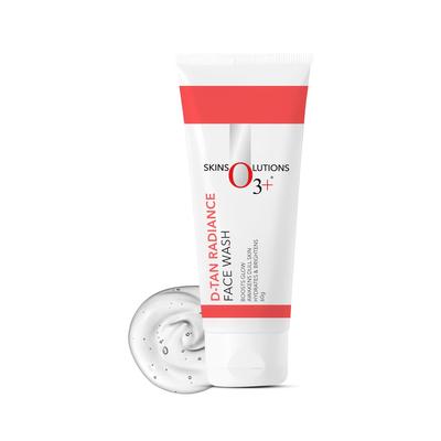 O3+ Gel Limpiador Facial D-Tan Radiance 60g Paquete de 1 Con Vitamina C Para Piel Radiante y Limpieza Profunda