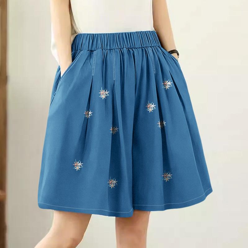 ZANZEA Women Summer Casual Elastic Waist Loose Print Shorts