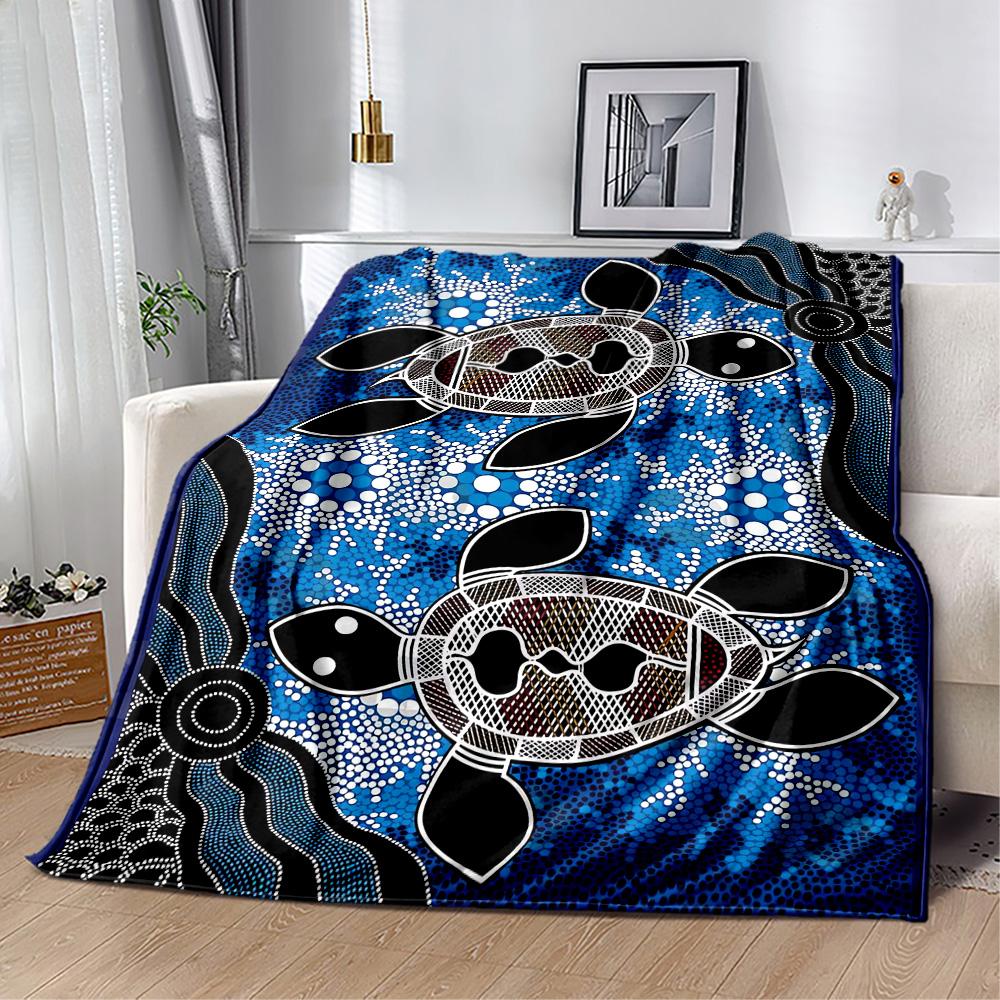 Australian Aboriginal Style 18 Blanket Durable Comfort Perfect for Picnics Couch Bed for All Seasons Stylish Decor