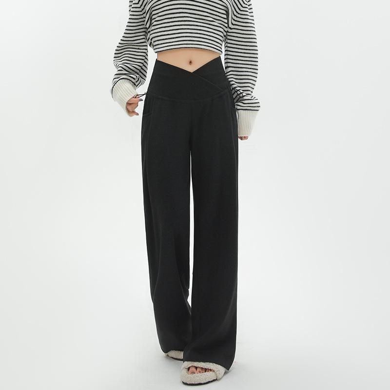 

Корейские брюки для беременных с широкими штанинами: Поддержка живота, повседневный ретро-стиль, подходит для всех сезонов 2XL [75-85 kg]