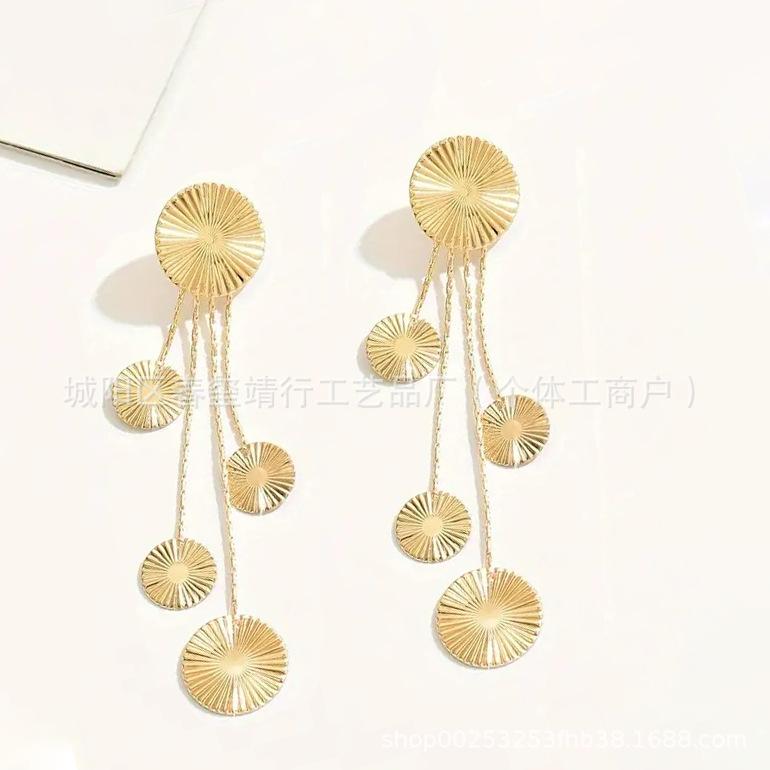 Универсальные Женские Серьги-Молотки Геометрические Круглые С бахромой Тренд Личность Характер Женские Серьги